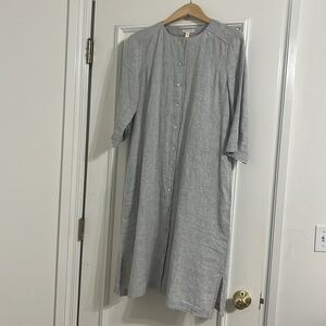 Eileen Fisher linen shirt dress